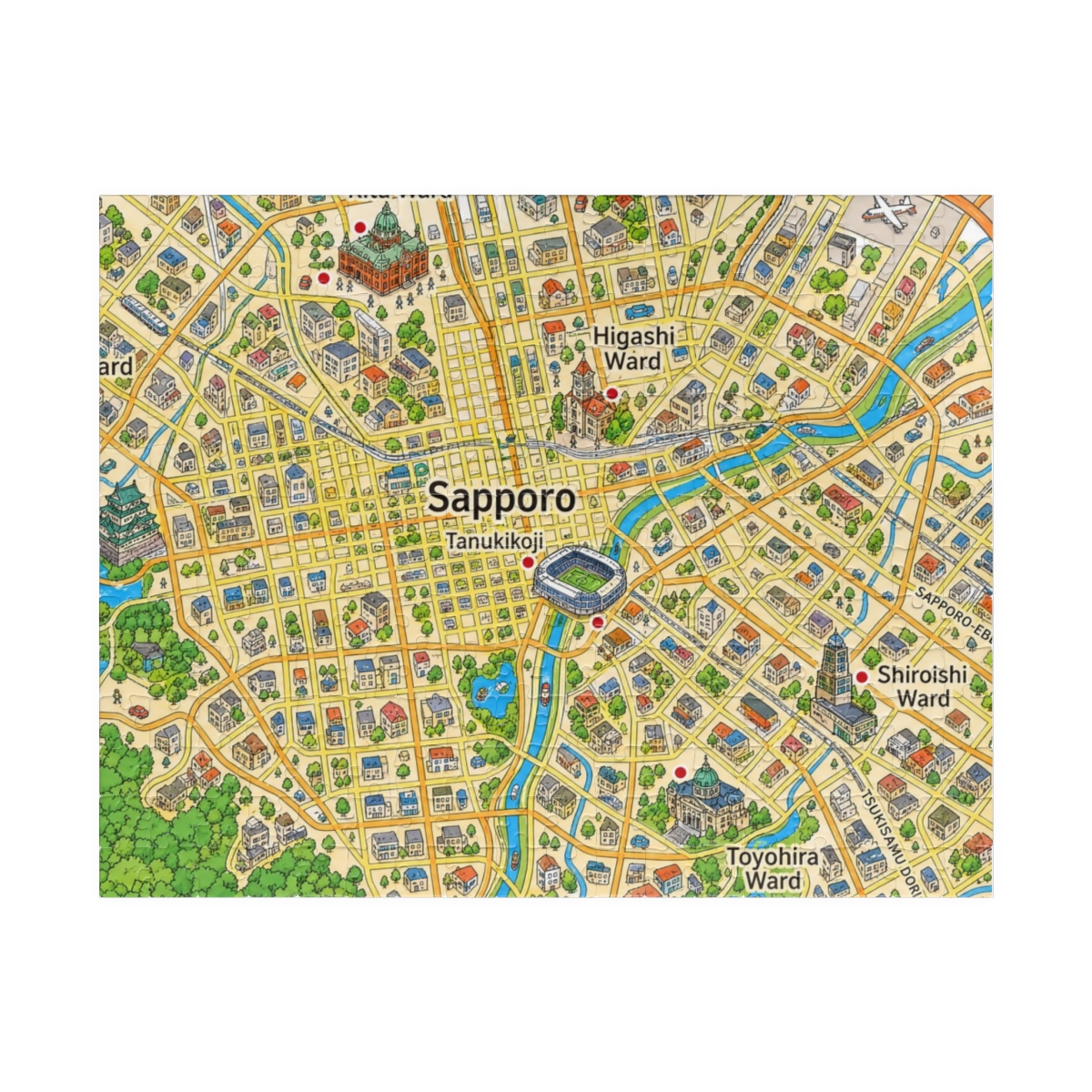 Sapporo map puzzle