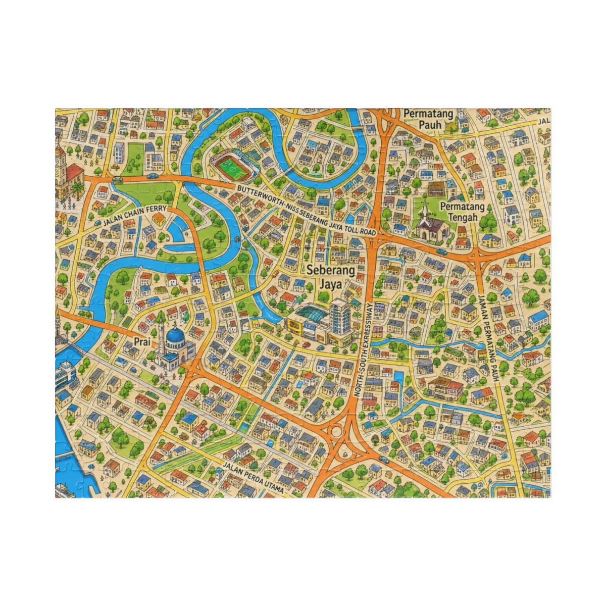 Seberang Jaya map puzzle