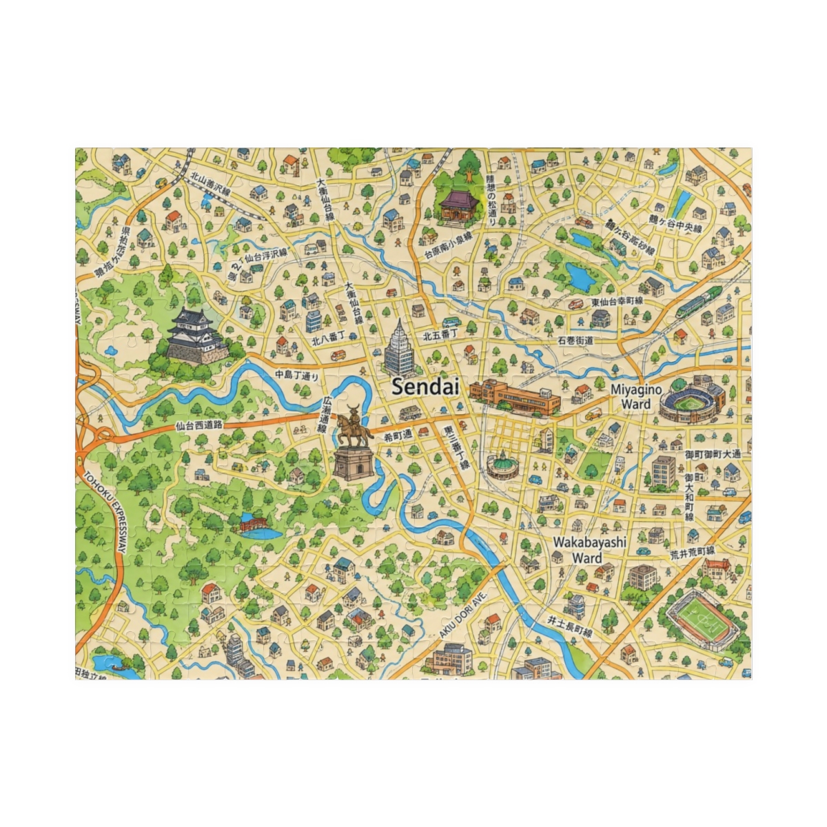 Sendai map puzzle
