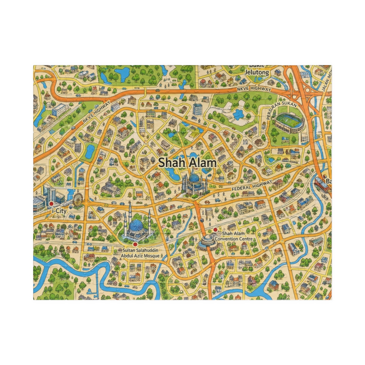 Shah Alam map puzzle