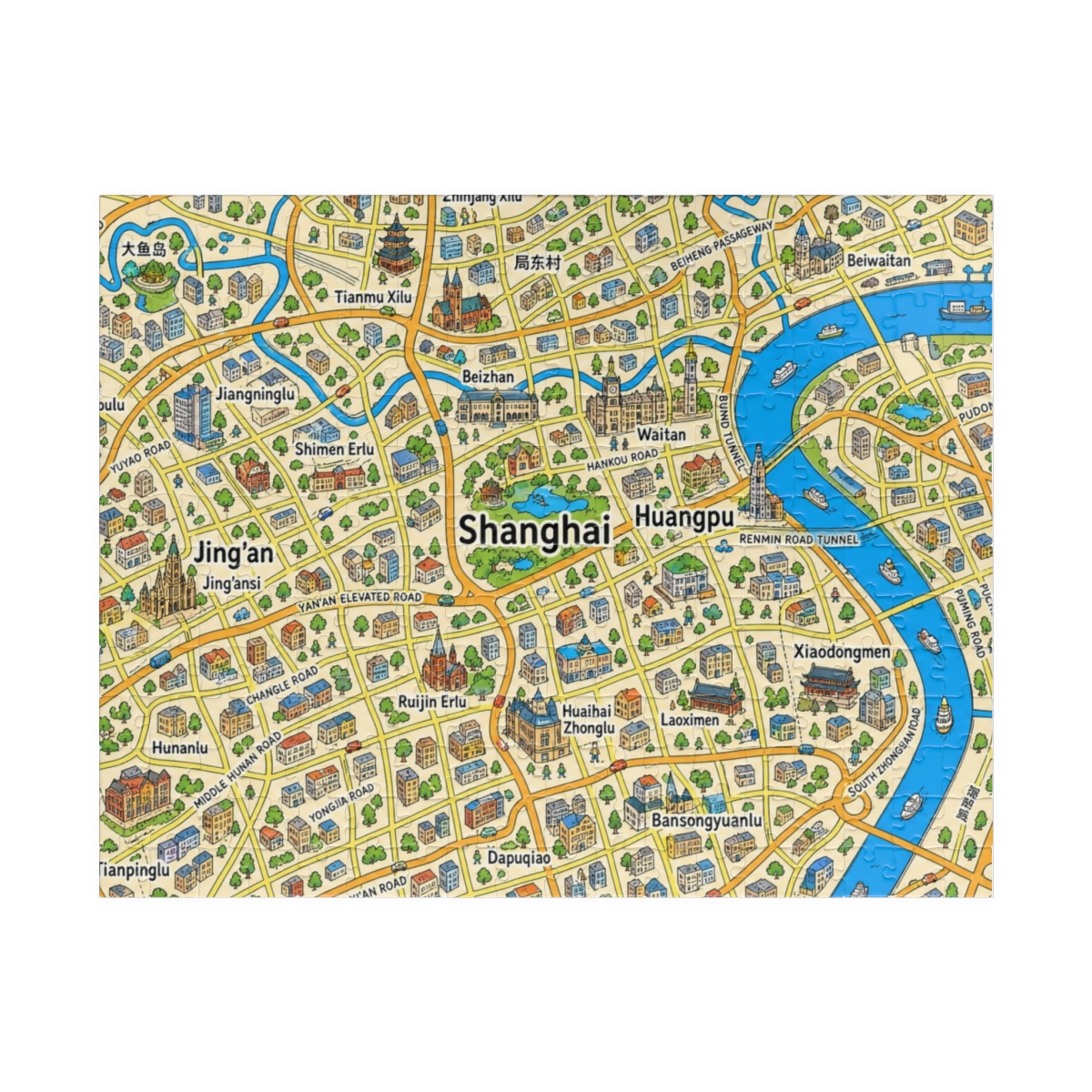 Shanghai map puzzle