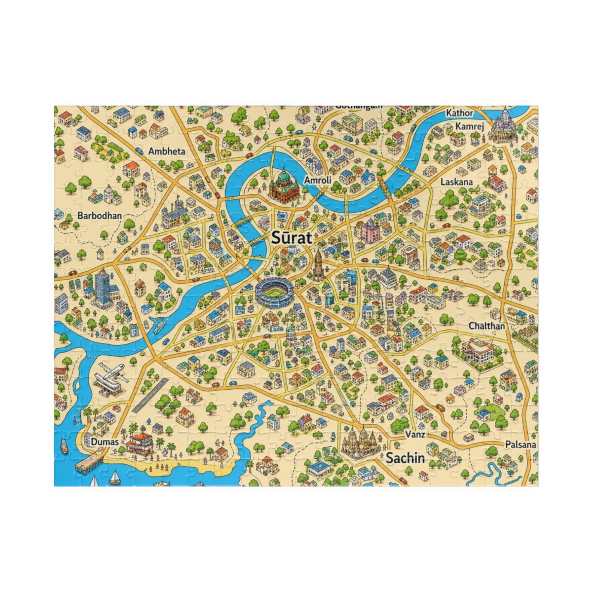 Sūrat map puzzle
