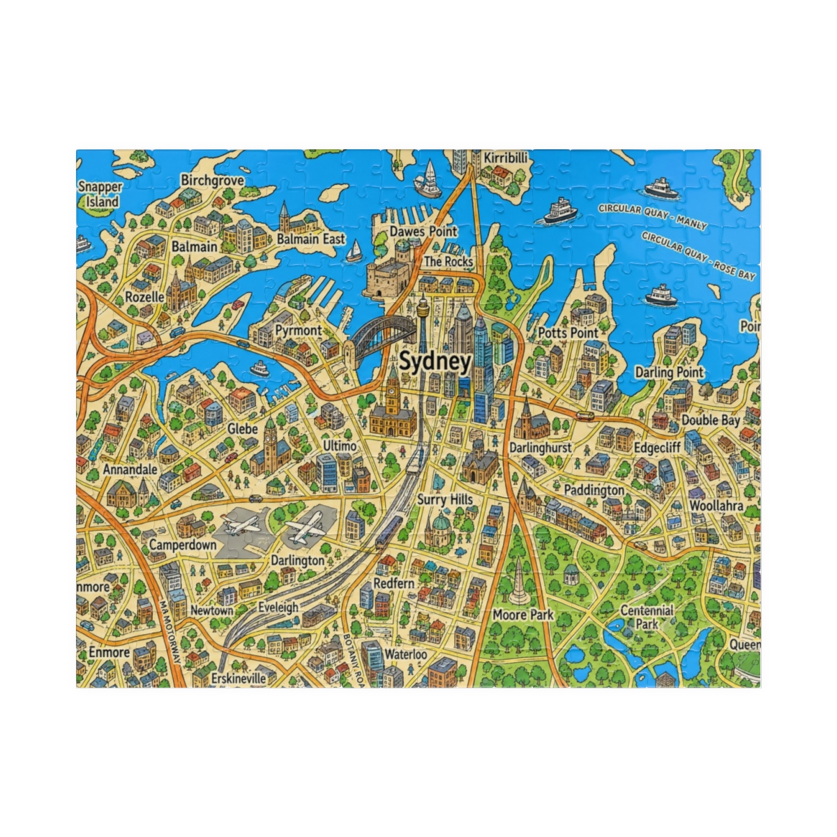 Sydney map puzzle