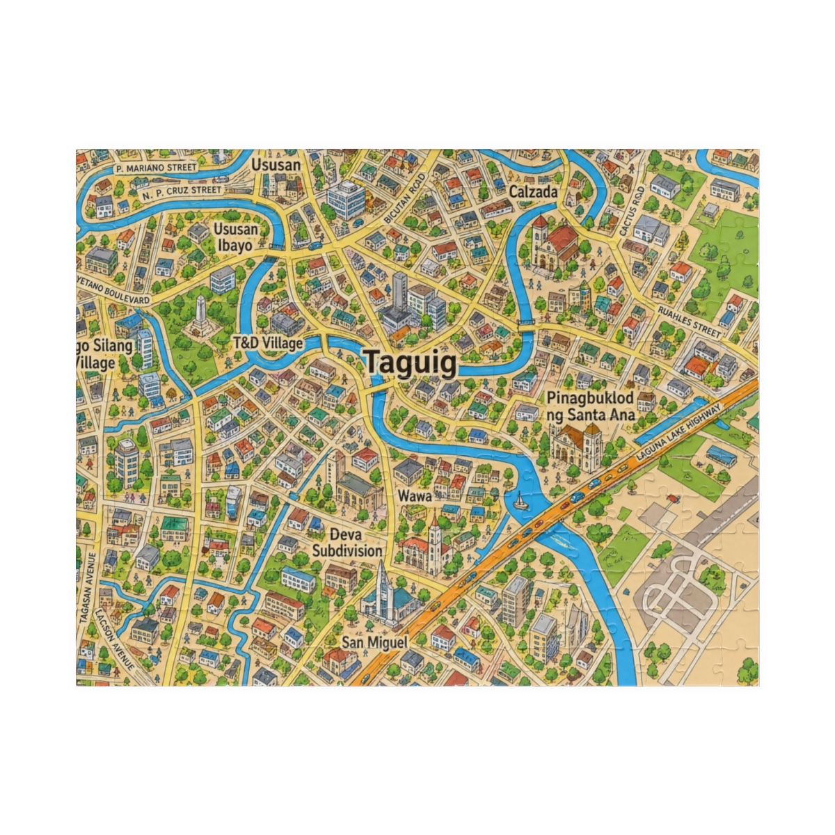 Taguig City map puzzle