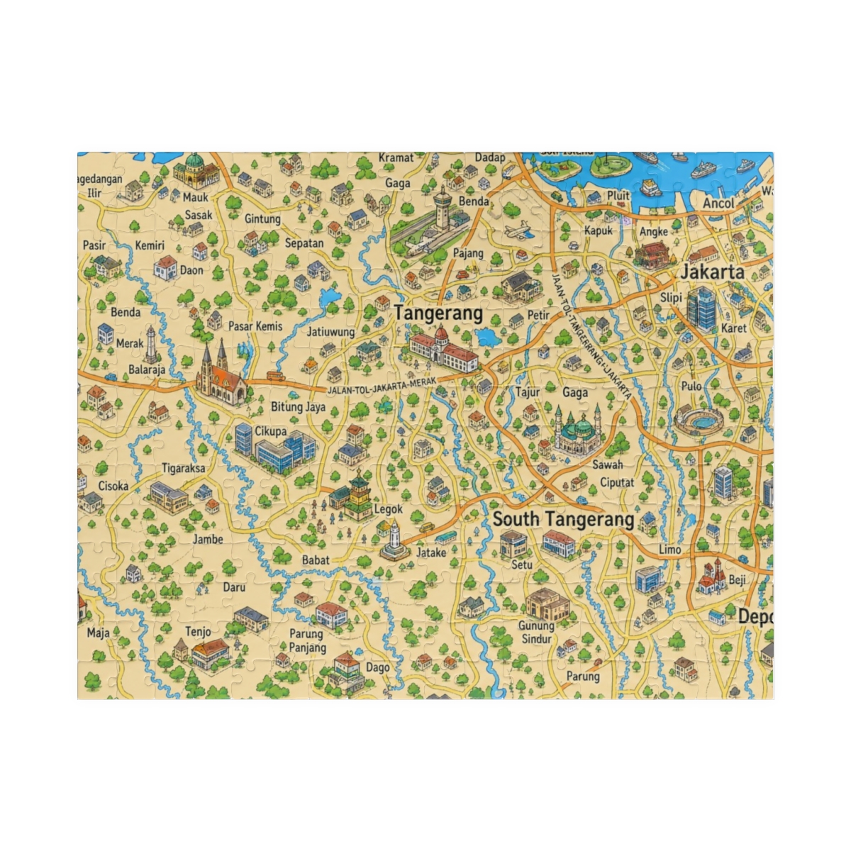 Tangerang map puzzle