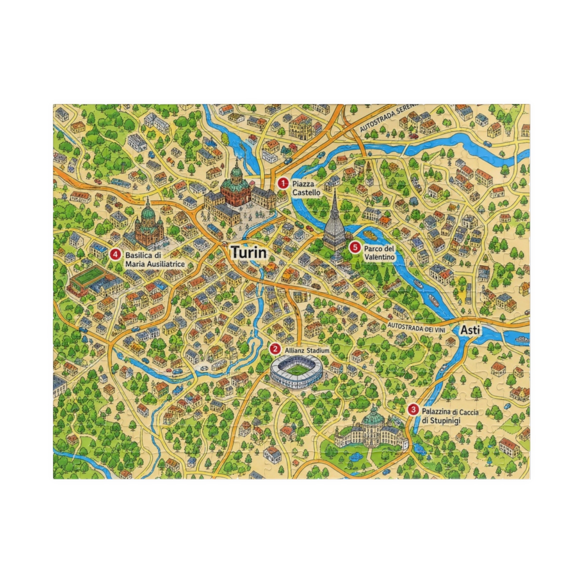 Turin map puzzle