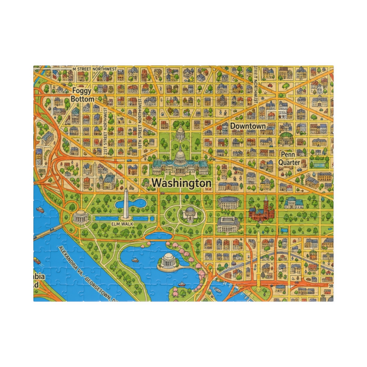 Washington D.C. map puzzle