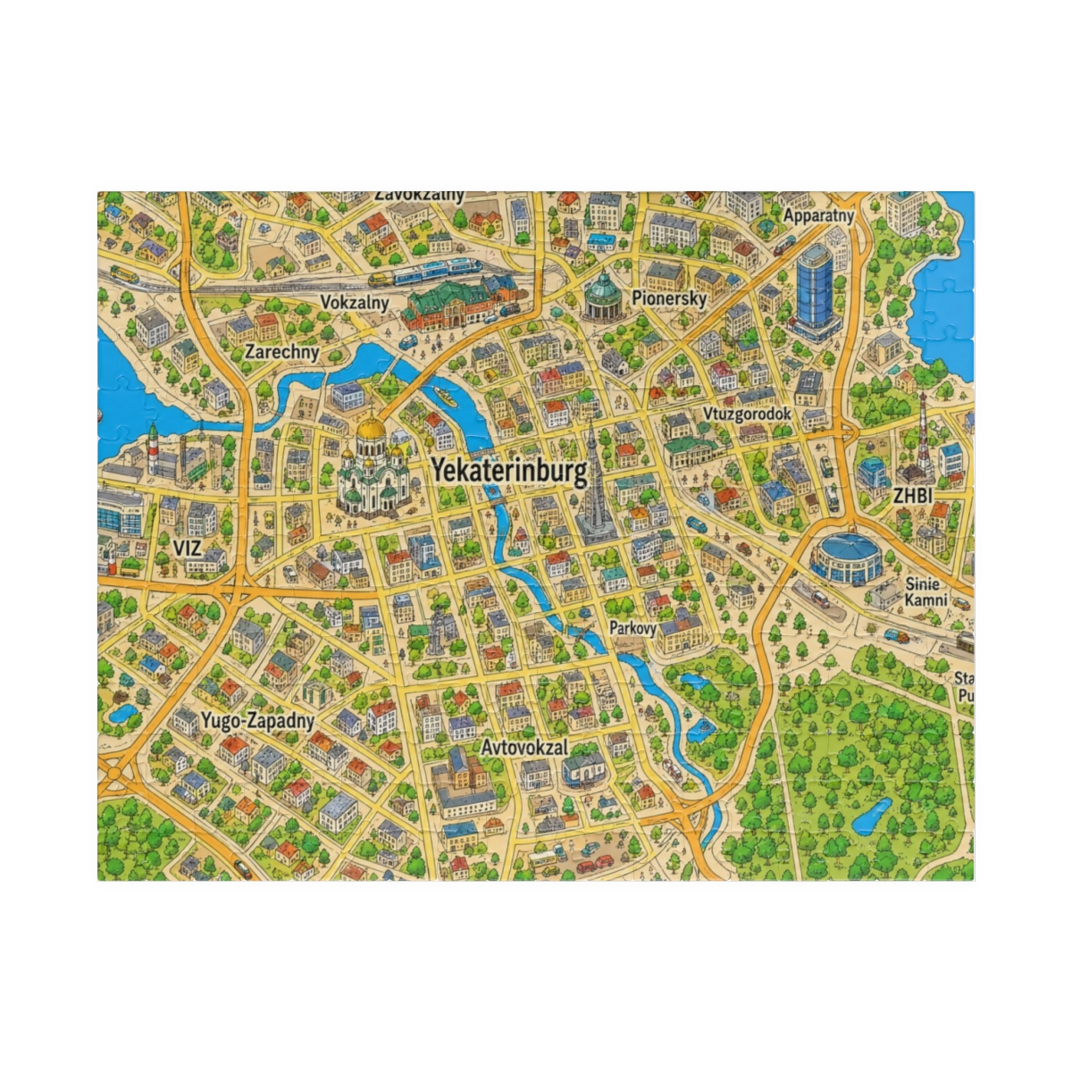 Yekaterinburg map puzzle
