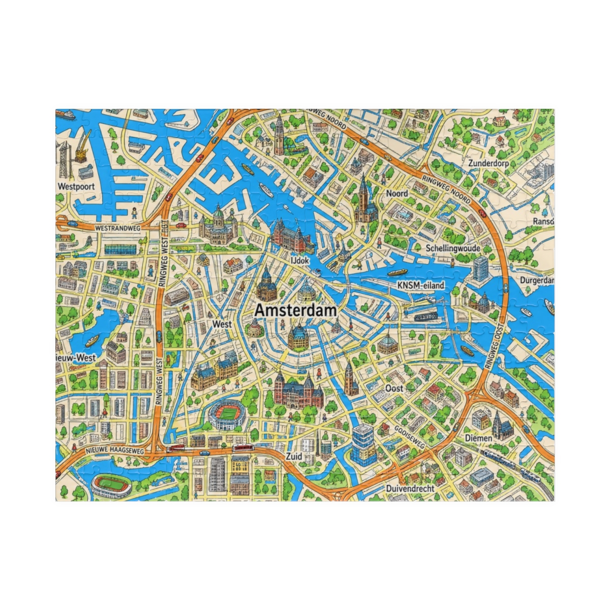 Amsterdam map puzzle