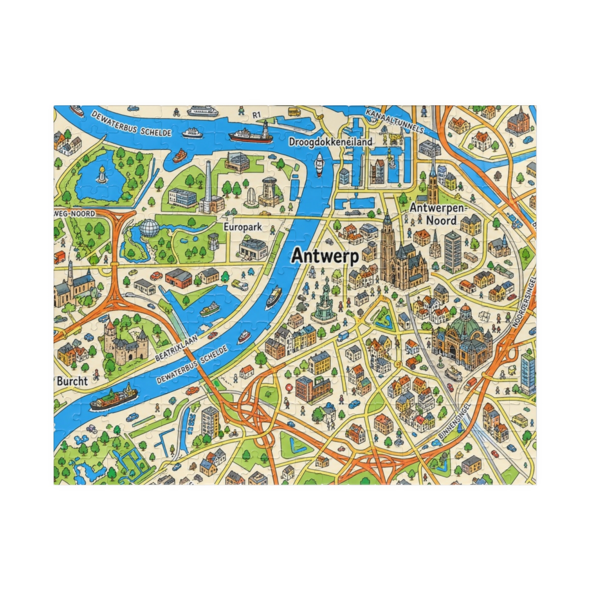 Antwerp map puzzle