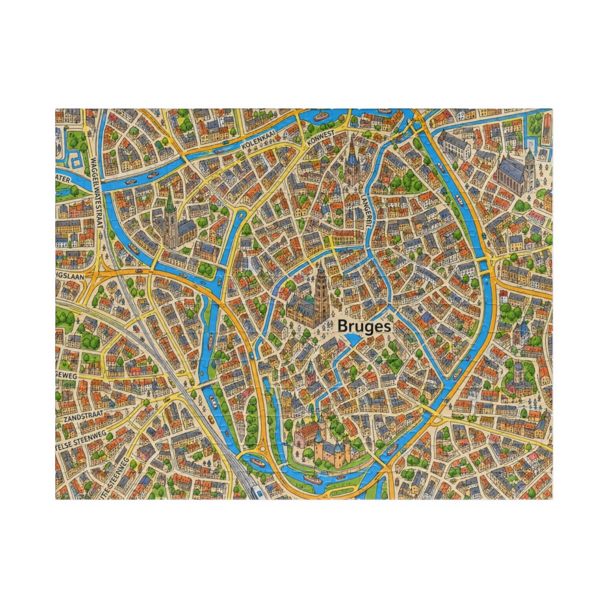 Bruges map puzzle