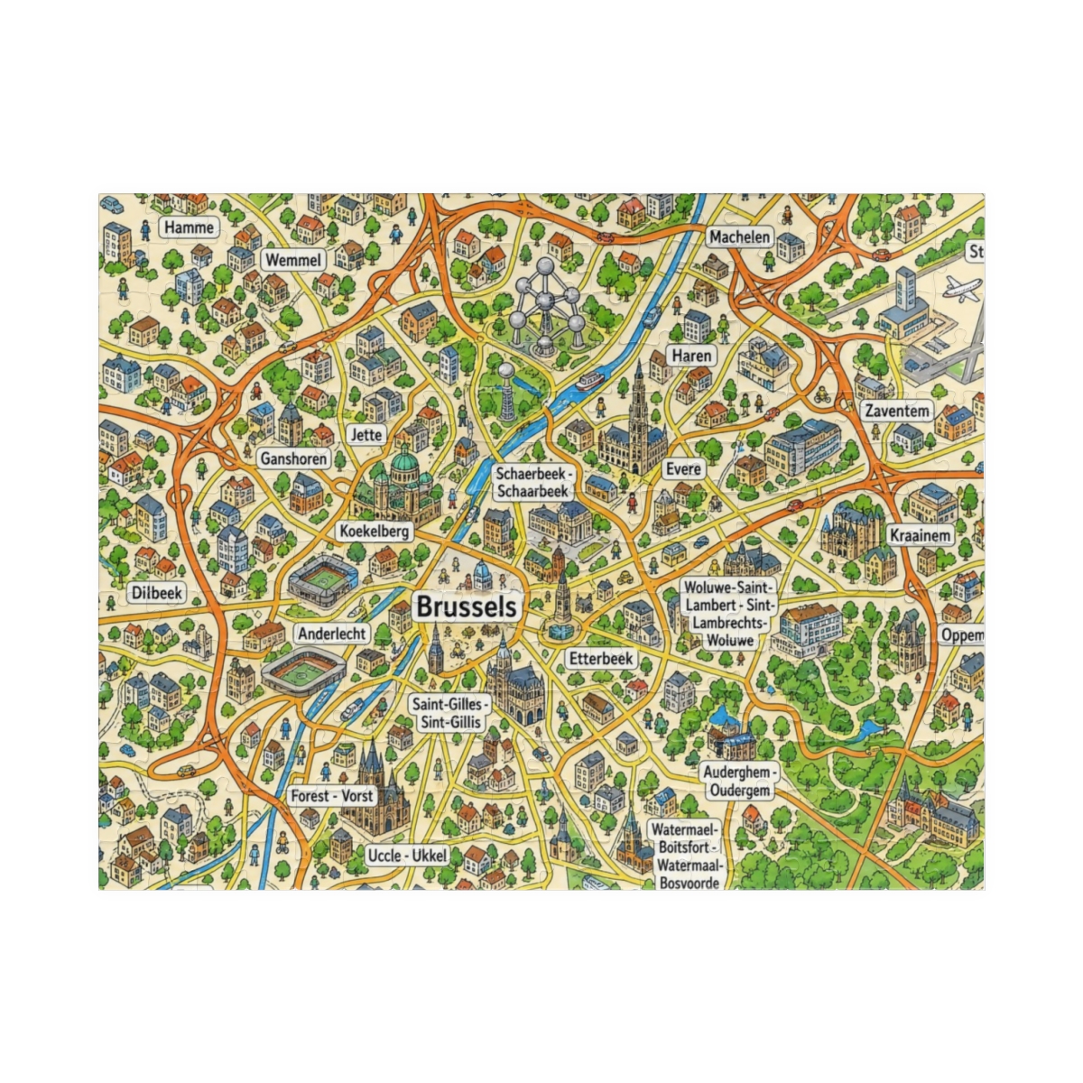 Brussels map puzzle