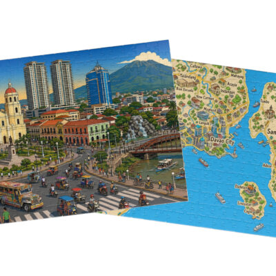 Davao — City + Map Puzzle Set
