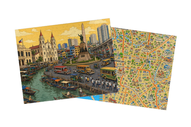 Caloocan City — City + Map Puzzle Set