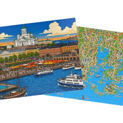 Helsinki — City + Map Puzzle Set