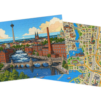 Tampere — City + Map Puzzle Set