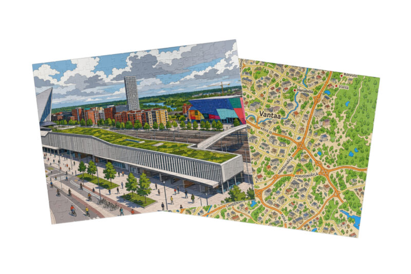 Vantaa — City + Map Puzzle Set