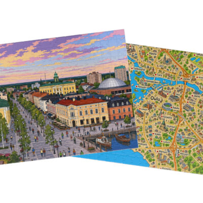Oulu — City + Map Puzzle Set