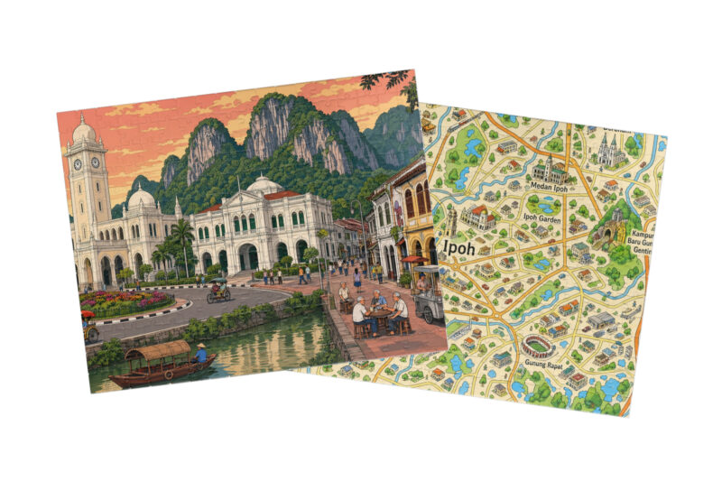 Ipoh — City + Map Puzzle Set
