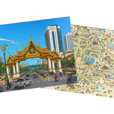 Khon Kaen — City + Map Puzzle Set