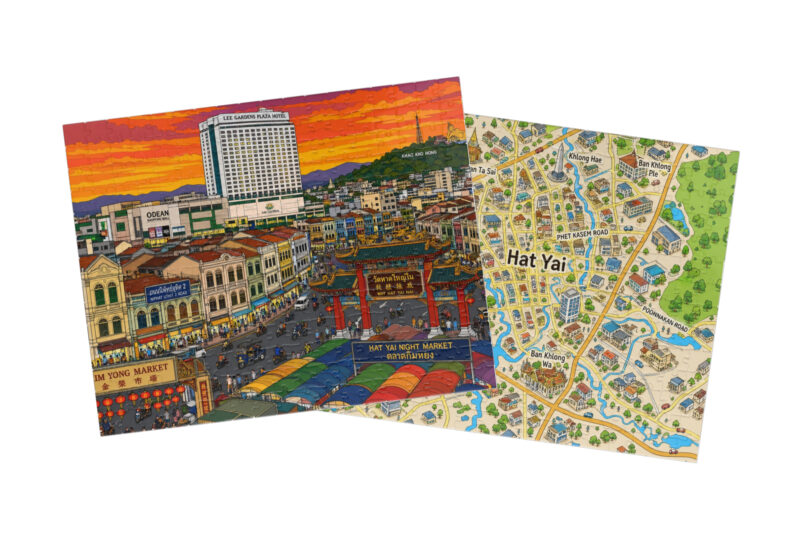 Hat Yai — City + Map Puzzle Set