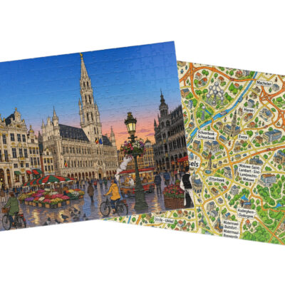 Brussels — City + Map Puzzle Set