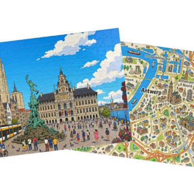 Antwerp — City + Map Puzzle Set