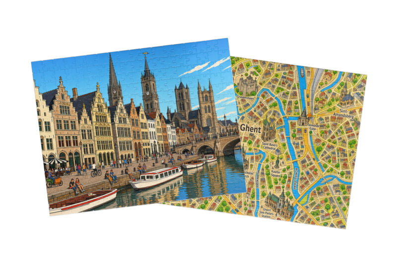 Gent — City + Map Puzzle Set