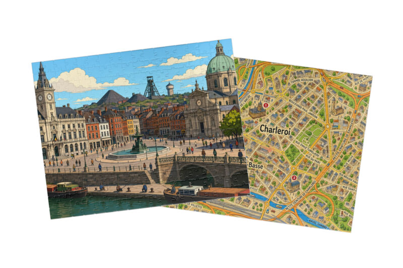 Charleroi — City + Map Puzzle Set