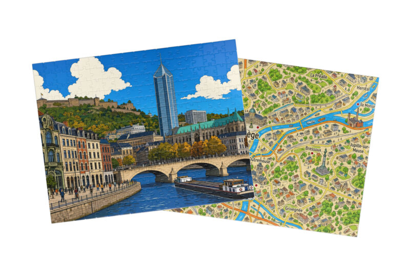 Liège — City + Map Puzzle Set