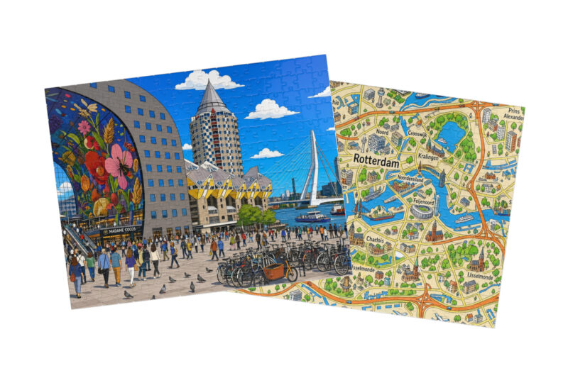 Rotterdam — City + Map Puzzle Set