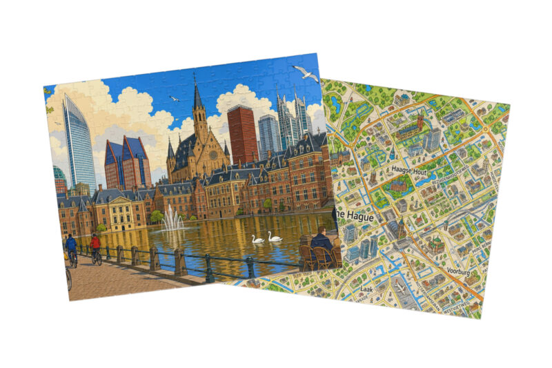 The Hague — City + Map Puzzle Set