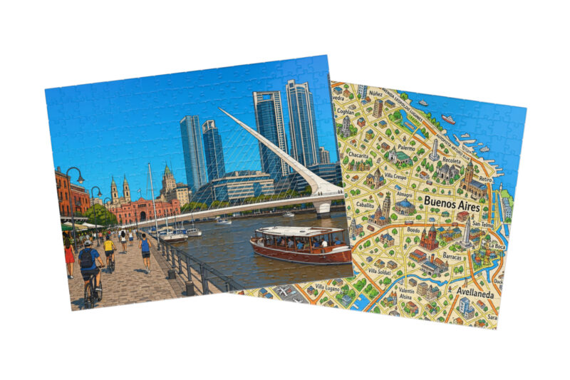 Buenos Aires — City + Map Puzzle Set