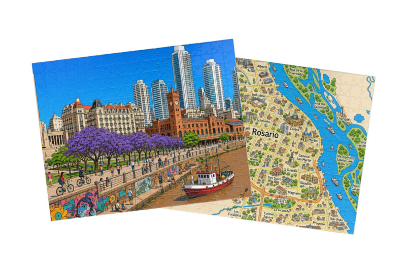 Rosario — City + Map Puzzle Set