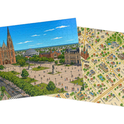 La Plata — City + Map Puzzle Set
