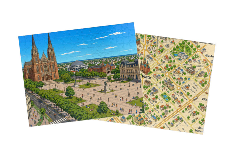 La Plata — City + Map Puzzle Set