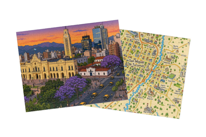 San Miguel de Tucumán — City + Map Puzzle Set