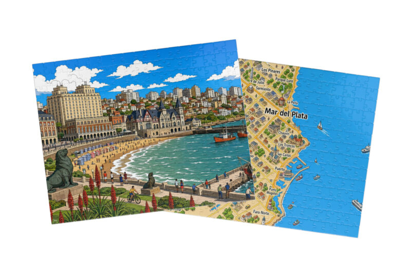 Mar del Plata — City + Map Puzzle Set