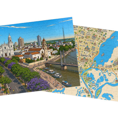Santa Fe — City + Map Puzzle Set