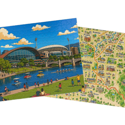 Adelaide — City + Map Puzzle Set
