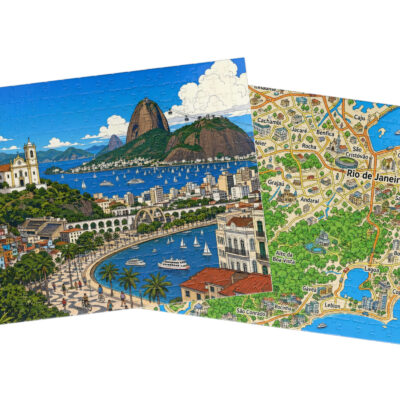 Rio de Janeiro — City + Map Puzzle Set