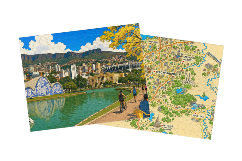 Belo Horizonte — City + Map Puzzle Set
