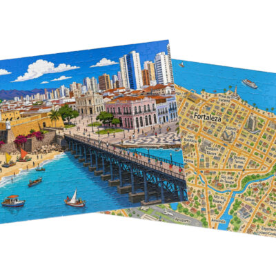 Fortaleza — City + Map Puzzle Set