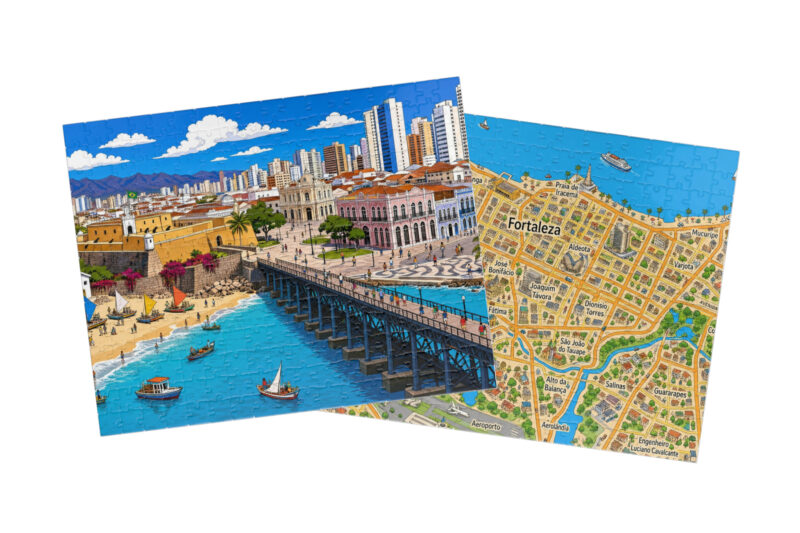 Fortaleza — City + Map Puzzle Set