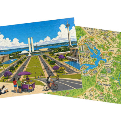 Brasília — City + Map Puzzle Set