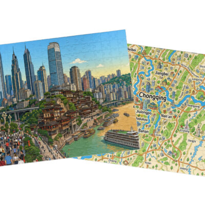 Chongqing — City + Map Puzzle Set