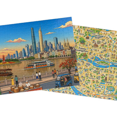 Guangzhou — City + Map Puzzle Set