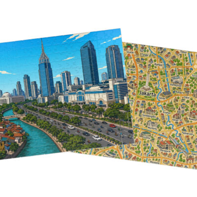 Jakarta — City + Map Puzzle Set