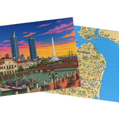 Surabaya — City + Map Puzzle Set