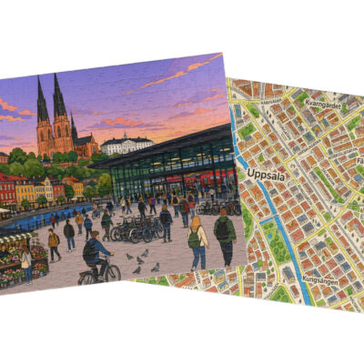 Uppsala — City + Map Puzzle Set
